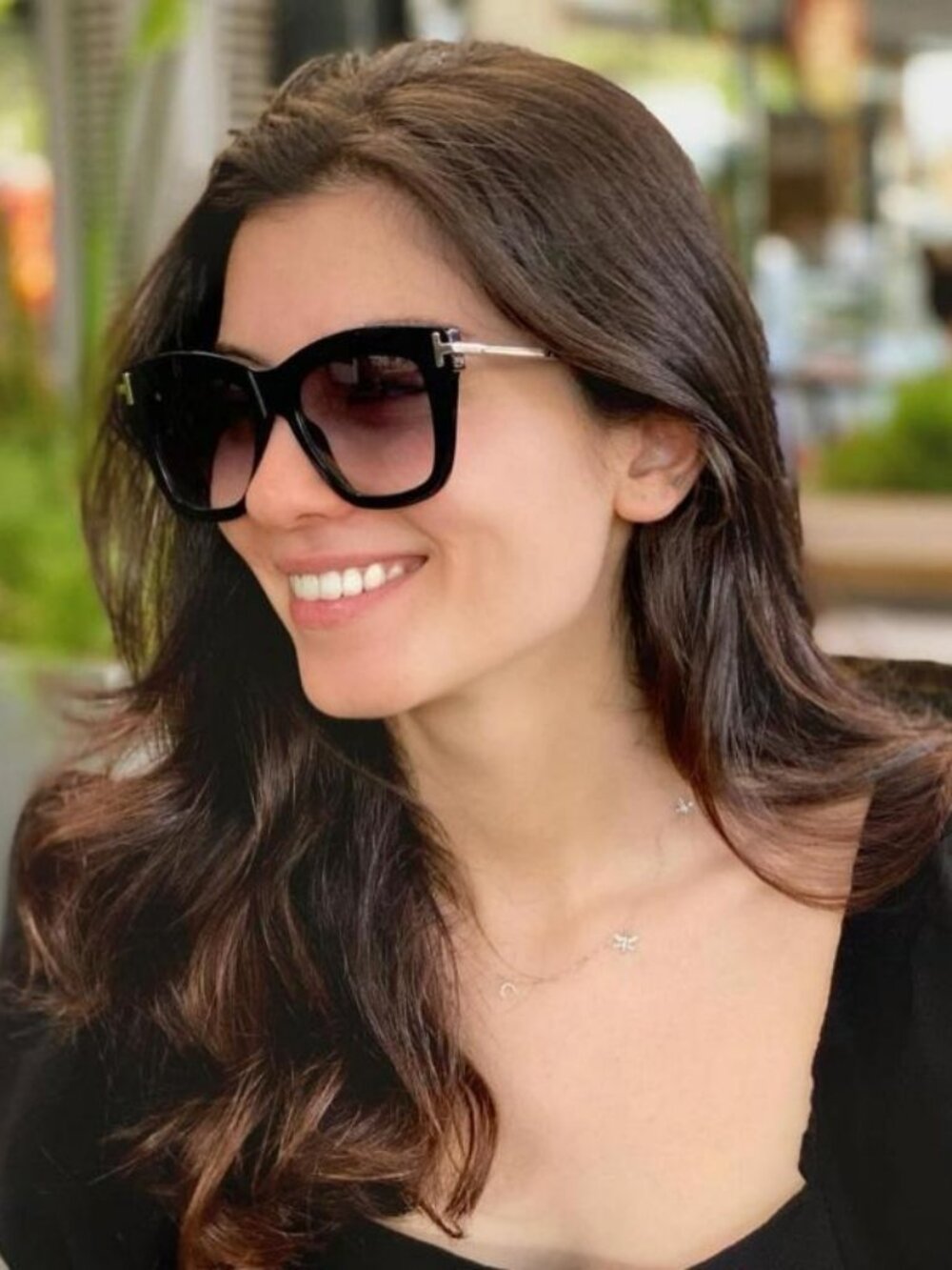 TOM FORD FT0822/S DASHA 01B SHINY BLACK BUTTERFLY SUNGLASSES